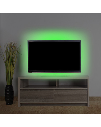 Лента светодиодная 5В, SMD2835, 4,8Вт/м, 60 LED/м, зеленый, 8мм, 1м, с USB коннектором, черная, IP65 LAMPER