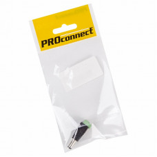 Разъем питание на кабель, штекер 2,1х5,5x10мм с клеммной колодкой, (1шт) (пакет) PROconnect