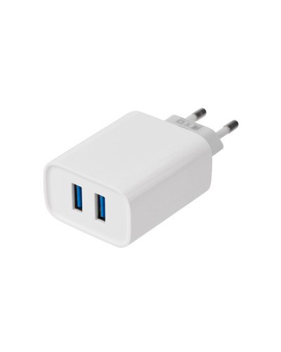 Сетевое зарядное устройство для iPhone/iPad REXANT 2 x USB, 5V, 2.4 A, белое