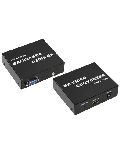 Конвертер HDMI на VGA + шнур стерео 3,5мм, металл REXANT