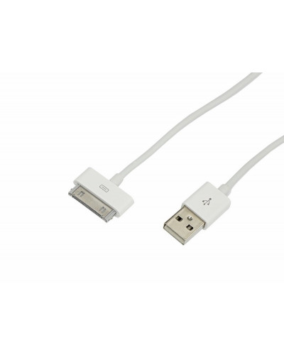 USB кабель для iPhone 4/4S 30 pin шнур 1 м белый REXANT