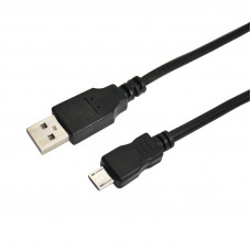 Кабель USB (шт. micro USB - шт.USB A) 3 метра, черный REXANT