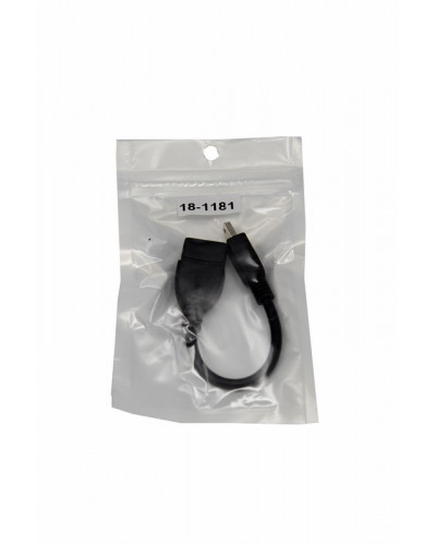 USB кабель OTG mini USB на USB шнур 0.15 м черный REXANT