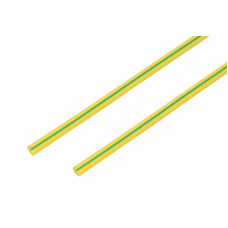 Трубка термоусаживаемая ТУТ нг 6,0/3,0мм, желто-зеленая, упаковка 50 шт. по 1м REXANT