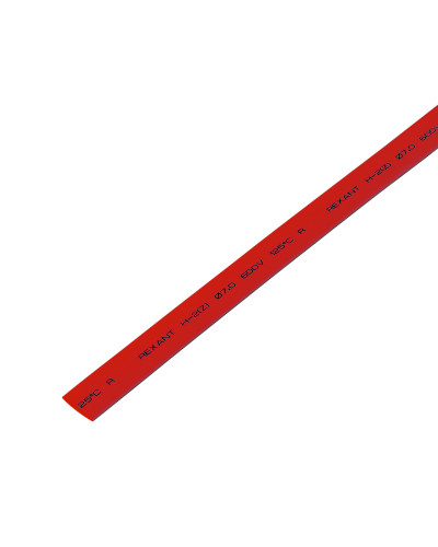 Трубка термоусаживаемая ТУТ нг 8,0/4,0мм, красная, упаковка 50 шт. по 1м REXANT