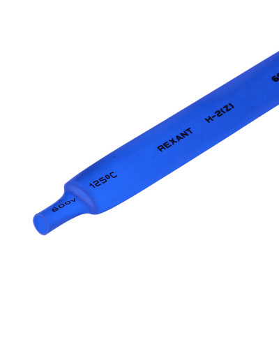 Трубка термоусаживаемая ТУТ нг 9,0/4,5мм, синяя, упаковка 50 шт. по 1м REXANT