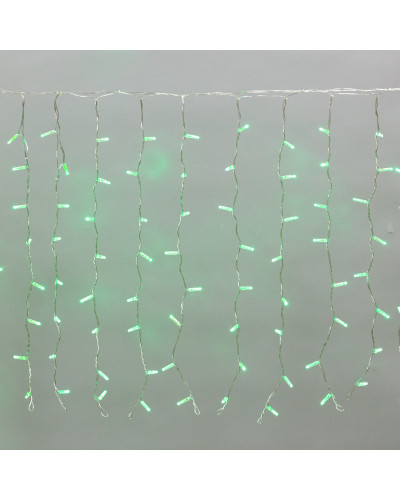 Гирлянда Светодиодный Дождь 2x0,8м, прозрачный провод, 230 В, диоды Зеленые