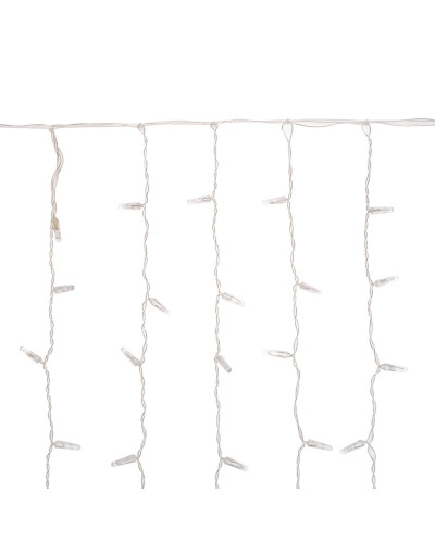 Гирлянда Светодиодный Дождь 2x0,8м, прозрачный провод, 230 В, диоды Белые
