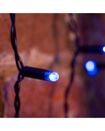 Гирлянда Светодиодный дождь 2х3 м, постоянное свечение, черный провод, 230 В, диоды синие, 760 LED