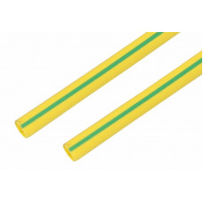 Трубка термоусаживаемая ТУТ нг 30,0/15,0мм, желто-зеленая, упаковка 10 шт. по 1м REXANT