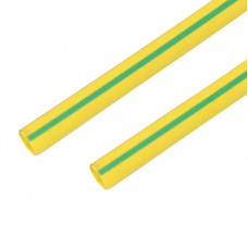 Трубка термоусаживаемая ТУТ нг 50,0/25,0мм, желто-зеленая, упаковка 10 шт. по 1м REXANT