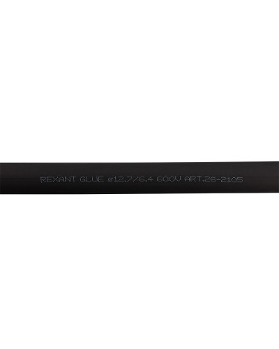 Трубка термоусаживаемая СТТК (2:1) двустенная клеевая 12,7/6,35мм, черная, упаковка 10 шт. по 1м REXANT