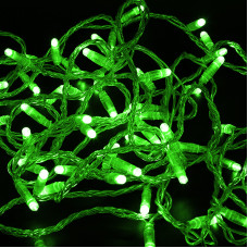 Гирлянда Нить 10м, с эффектом мерцания, прозрачный ПВХ, 24В, цвет Зелёный (нужен трансформатор 531-100/531-200)