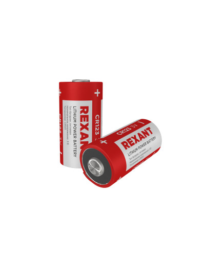 Батарейка литиевая CR123, 3В, 1 шт, блистер REXANT