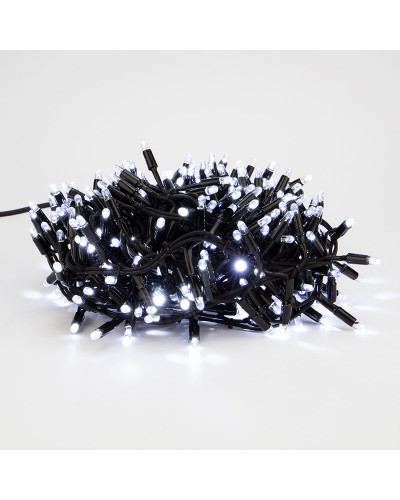 Гирлянда Кластер 10 м, 400 LED, черный каучук, IP67, соединяемая, цвет свечения белый NEON-NIGHT
