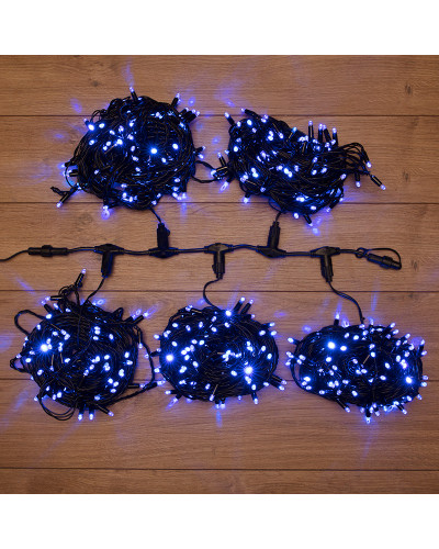 Гирлянда LED ClipLight 24V, 5 нитей по 20 метров, цвет диодов Синий, Flashing (Белый)