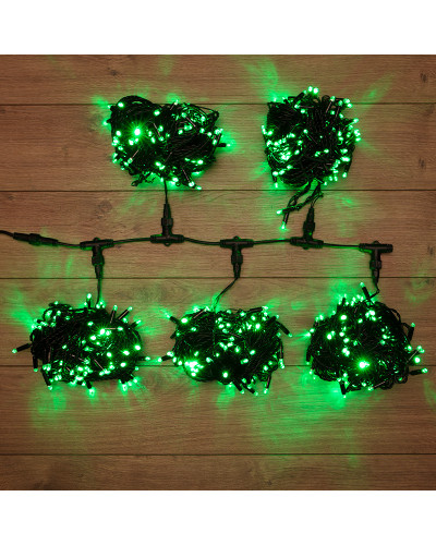 Гирлянда LED ClipLight 24V, 5 нитей по 20 метров, цвет диодов Зеленый, Flashing (Белый)