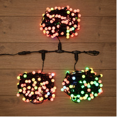 Гирлянда LED ClipLight - МУЛЬТИШАРИКИ 24V, 3 нити по 20 м, свечение с динамикой, цвет диодов RGB