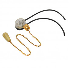 Выключатель для настенного светильника c проводом и деревянным наконечником «Gold», индивидуальная упаковка, 1 шт. REXANT