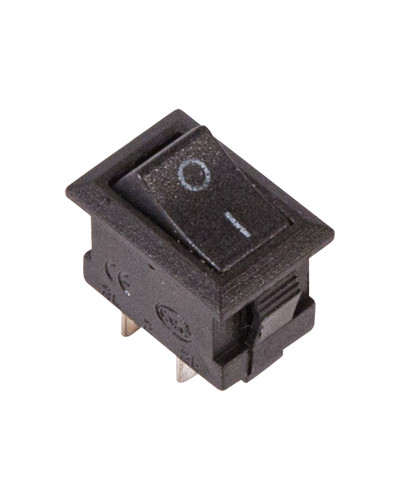 Выключатель клавишный 250V 3А (2с) ON-OFF черный  Micro  (RWB-101)  REXANT