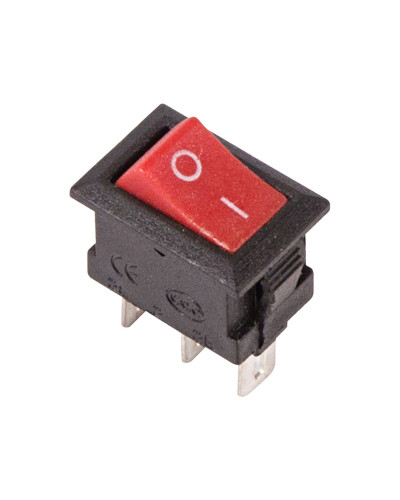 Переключатель клавишный 250V 3А (3с) ON-ON красный Micro (RWB-102) REXANT