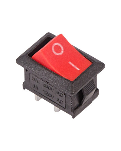 Выключатель клавишный 250V 6А (2с) ON-OFF красный Mini (RWB-201, SC-768) REXANT