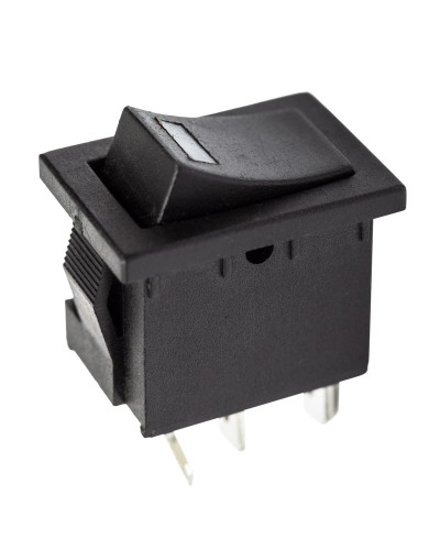Выключатель клавишный 12V 15А (4с) ON-OFF черный с подсветкой Mini (RWB-206-1, SC-768) REXANT