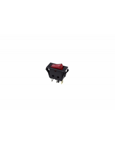 Выключатель клавишный 250V 15А (3с) ON-OFF красный с подсветкой (RWB-413, SC-788) REXANT