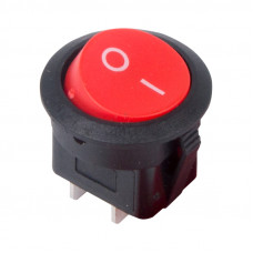 Выключатель клавишный круглый 250V 6А (2с) ON-OFF красный (RWB-213, SC-214, MRS-102-8) REXANT