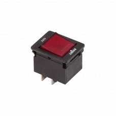 Выключатель - автомат клавишный 250V 10А (4с) RESET-OFF красный с подсветкой (IRS-2-R15) REXANT