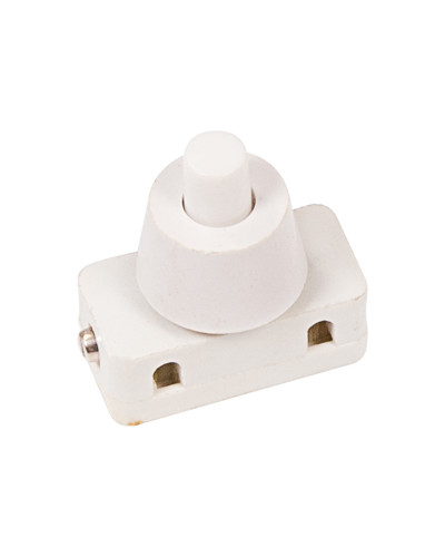 Выключатель-кнопка 250V 2А (2с) ON-OFF белый (PBS-17A) (для настольной лампы) REXANT