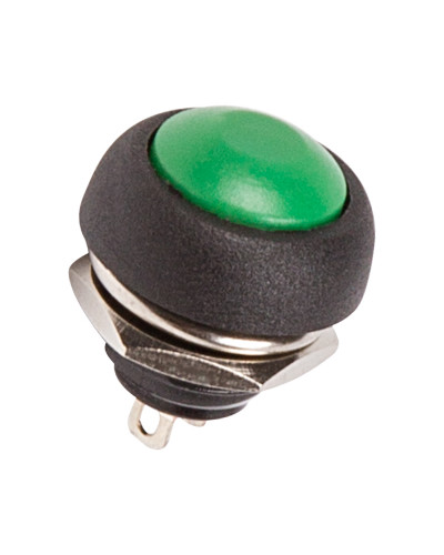 Выключатель-кнопка  250V 1А (2с) OFF-(ON)  Б/Фикс  зеленая  Micro (PBS-33В)  REXANT