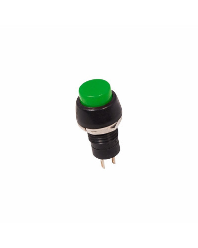 Выключатель-кнопка 250V 2А (2с) OFF-(ON) Б/Фикс зеленая Micro (PBS-20В) REXANT