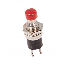 Выключатель-кнопка металл 220V 2А (2с) OFF-(ON) Ø7.2 красная Micro (RWD-301, PBS-10B) REXANT