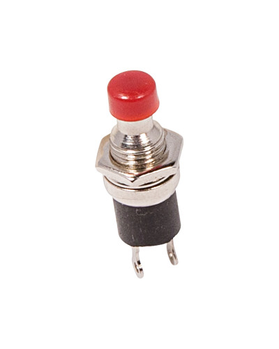Выключатель-кнопка металл 220V 2А (2с) OFF-(ON) Ø7.2 красная Micro (RWD-301, PBS-10B) REXANT