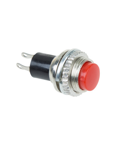 Выключатель-кнопка металл 220V 2А (2с) OFF-(ON) Ø10.2 красная Mini (RWD-213) REXANT