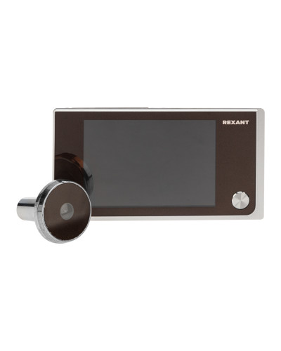 Видеоглазок дверной REXANT (DV-114) с цветным LCD-дисплеем 3.5", широкий угол обзора 120°