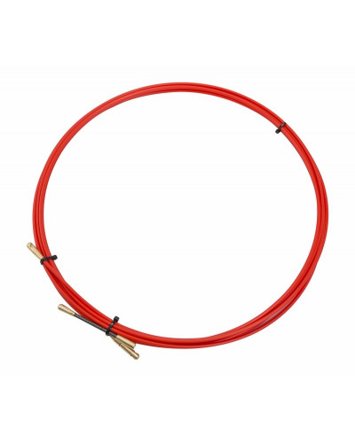 Протяжка кабельная (мини УЗК в бухте), стеклопруток, d=3,5мм, 5м, красная REXANT