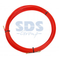Протяжка кабельная (мини УЗК в бухте), стеклопруток, d=3,5мм, 25м, красная REXANT