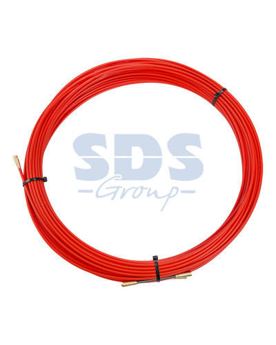 Протяжка кабельная (мини УЗК в бухте), стеклопруток, d=3,5мм, 25м, красная REXANT