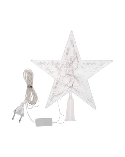 Светодиодная фигура на елку Звезда 22см, цвет свечения теплый белый, постоянное свечение, 230В NEON-NIGHT