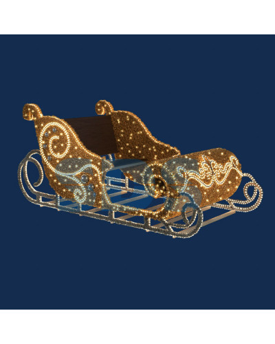 Декоративная 3D фигура Сани Деда мороза 280х130 см