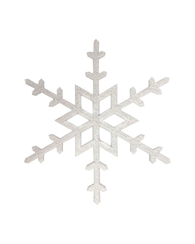Акриловая светодиодная фигура Снежинка 96 см, синяя, белый центр LED-ICE