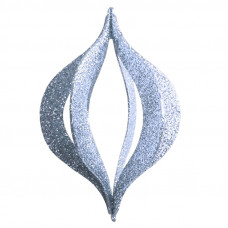 Елочная фигура Сосулька складная 3D, 51 см, цвет серебряный