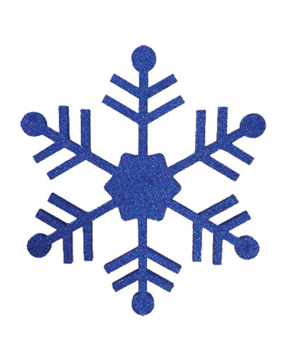 Елочная фигура Снежинка классическая, 66 см, цвет синий