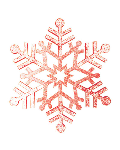 Елочная фигура Снежинка резная, 81 см, цвет красный