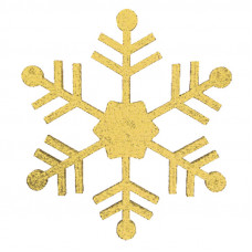 Елочная фигура Снежинка классическая, 66 см, цвет золотой