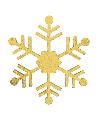 Елочная фигура Снежинка классическая, 66 см, цвет золотой