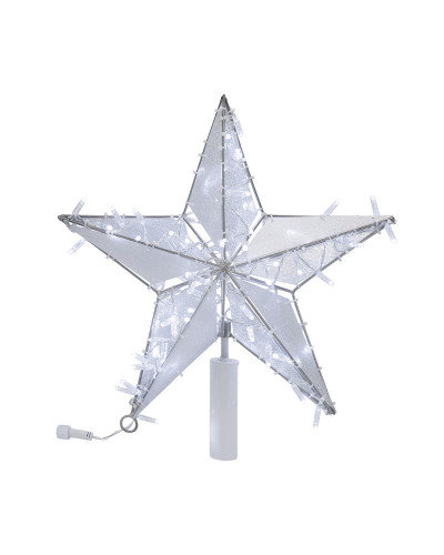 Светодиодная фигура Звезда 50 см, 80 светодиодов, с трубой и подвесом, цвет свечения белый NEON-NIGHT