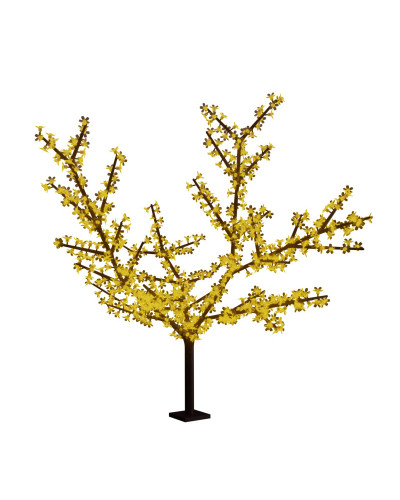Светодиодное дерево Сакура высота 1,5м, диаметр кроны 1,8м, желтые светодиоды, IP 65, понижающий трансформатор в комплекте NEON-NIGHT